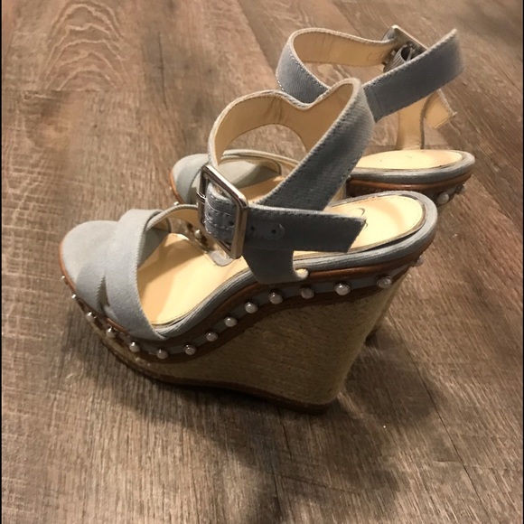 **NEW** Jessica Simpson:  Denim Wedge_Size 7M - Picture 3 of 8